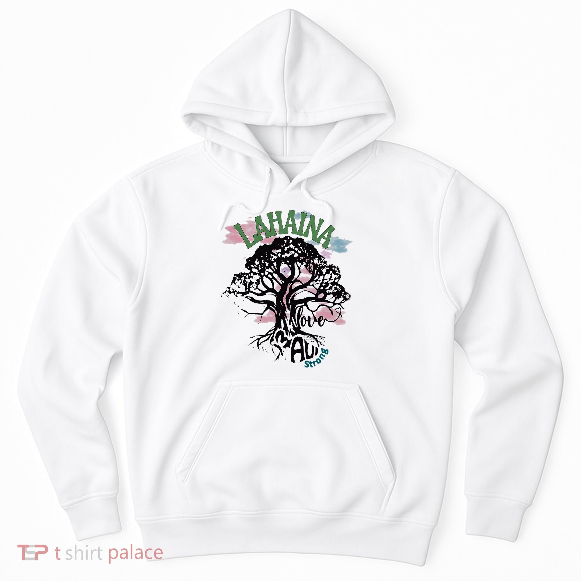 Retro Lahaina Strong Love Maui Support Hawaii Trees Hoodie