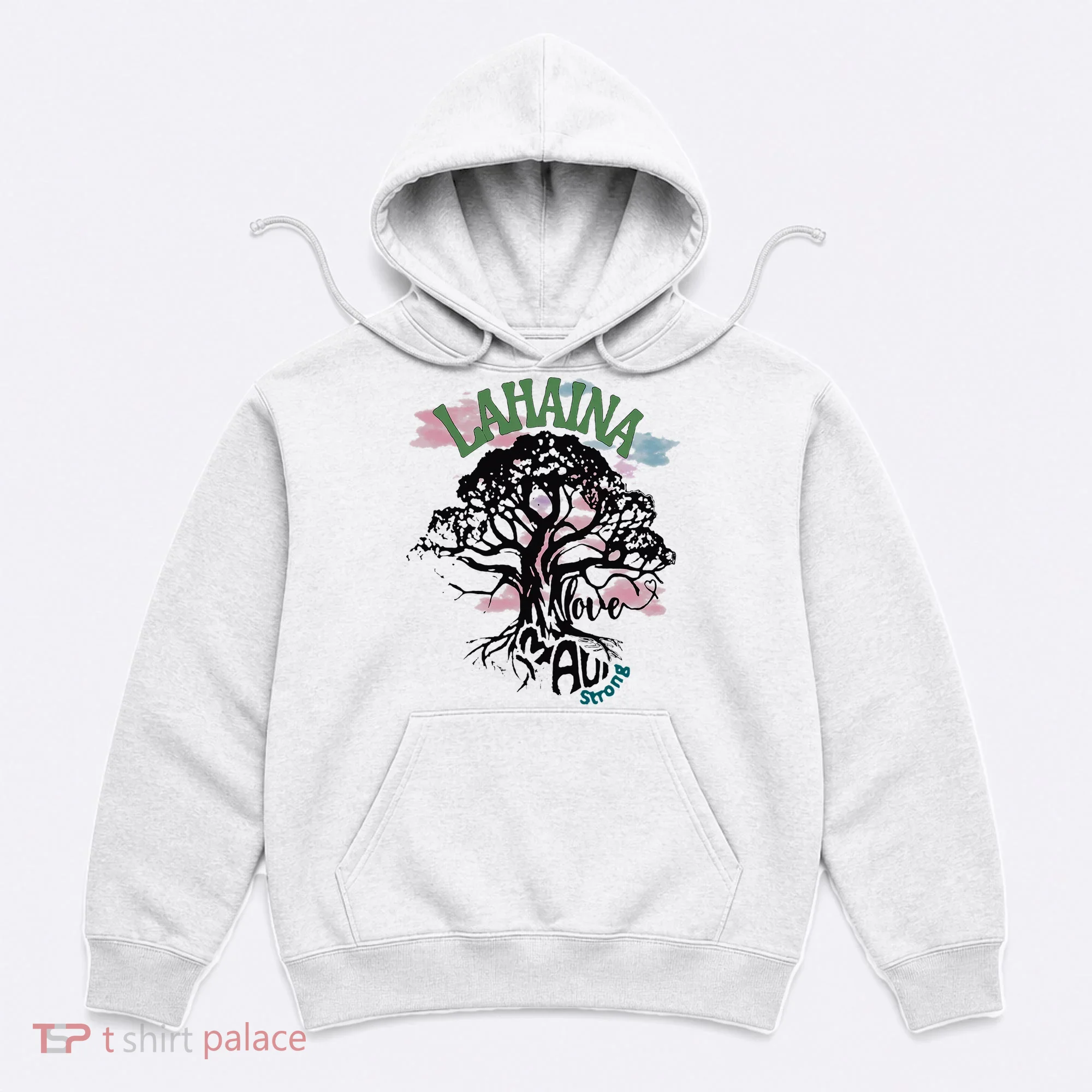 Retro Lahaina Strong Love Maui Support Hawaii Trees Hoodie
