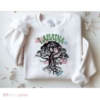 Retro Lahaina Strong Love Maui Support Hawaii Trees Sweatshirt thumb 2