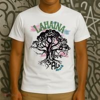 Retro Lahaina Strong Love Maui Support Hawaii Trees T-Shirt thumb 3