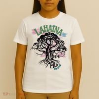 Retro Lahaina Strong Love Maui Support Hawaii Trees T-Shirt thumb 4