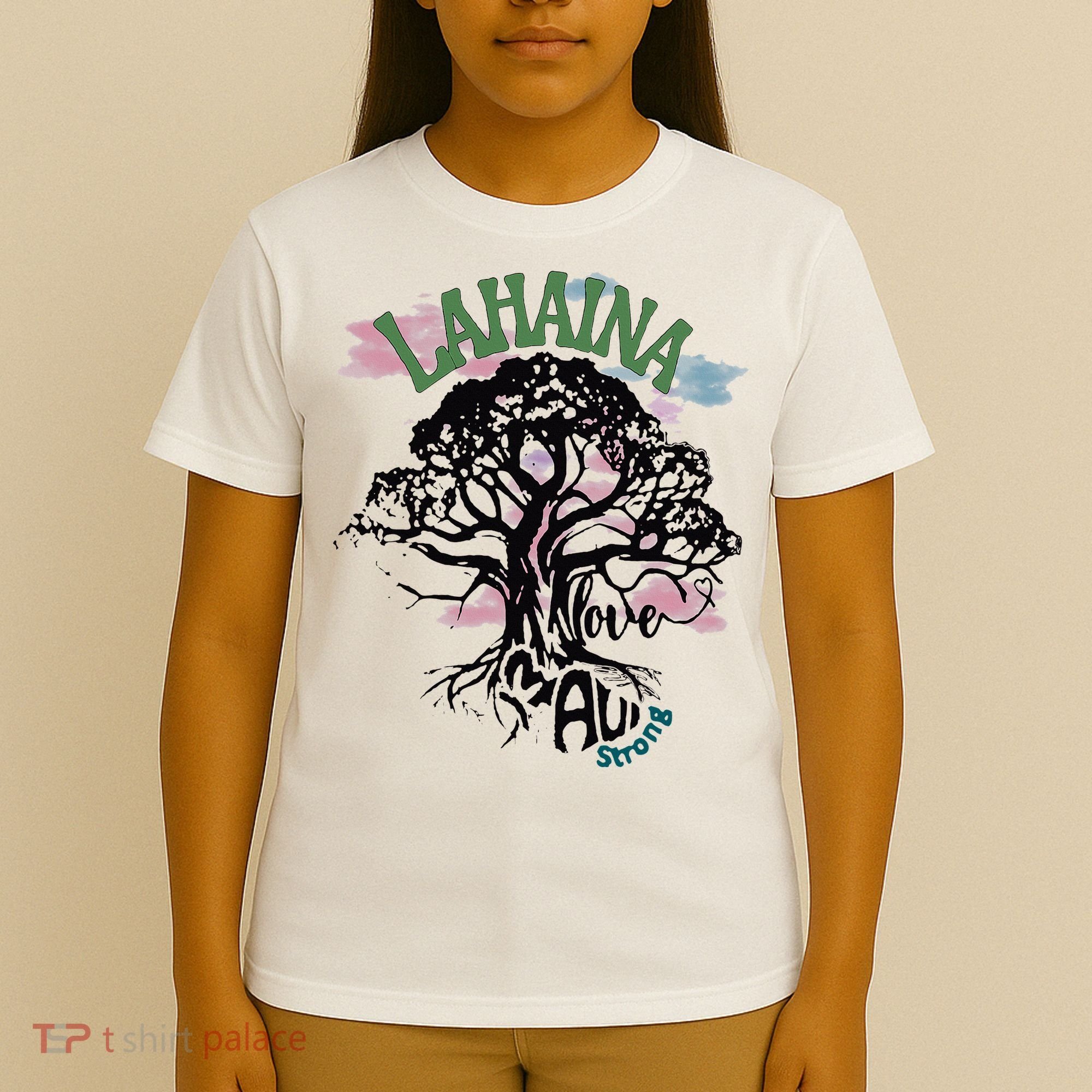 Retro Lahaina Strong Love Maui Support Hawaii Trees T-Shirt