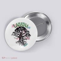 Retro Lahaina Strong Love Maui Support Hawaii Trees Button thumb 0
