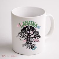 Retro Lahaina Strong Love Maui Support Hawaii Trees Coffee Mug thumb 1