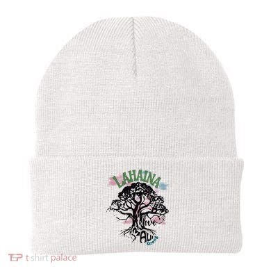 Retro Lahaina Strong Love Maui Support Hawaii Trees Beanie