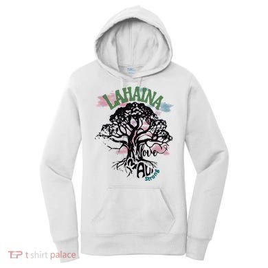 Retro Lahaina Strong Love Maui Support Hawaii Trees Women's Hoodie