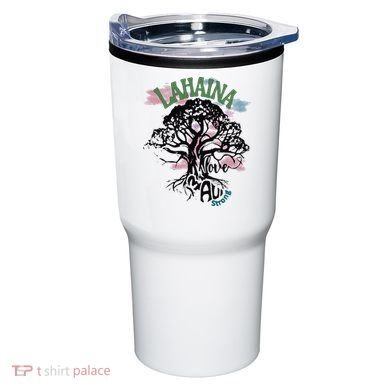 Retro Lahaina Strong Love Maui Support Hawaii Trees Tumbler