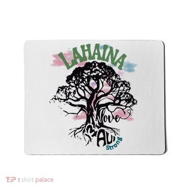 Retro Lahaina Strong Love Maui Support Hawaii Trees Mousepad