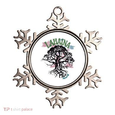 Retro Lahaina Strong Love Maui Support Hawaii Trees Ornament