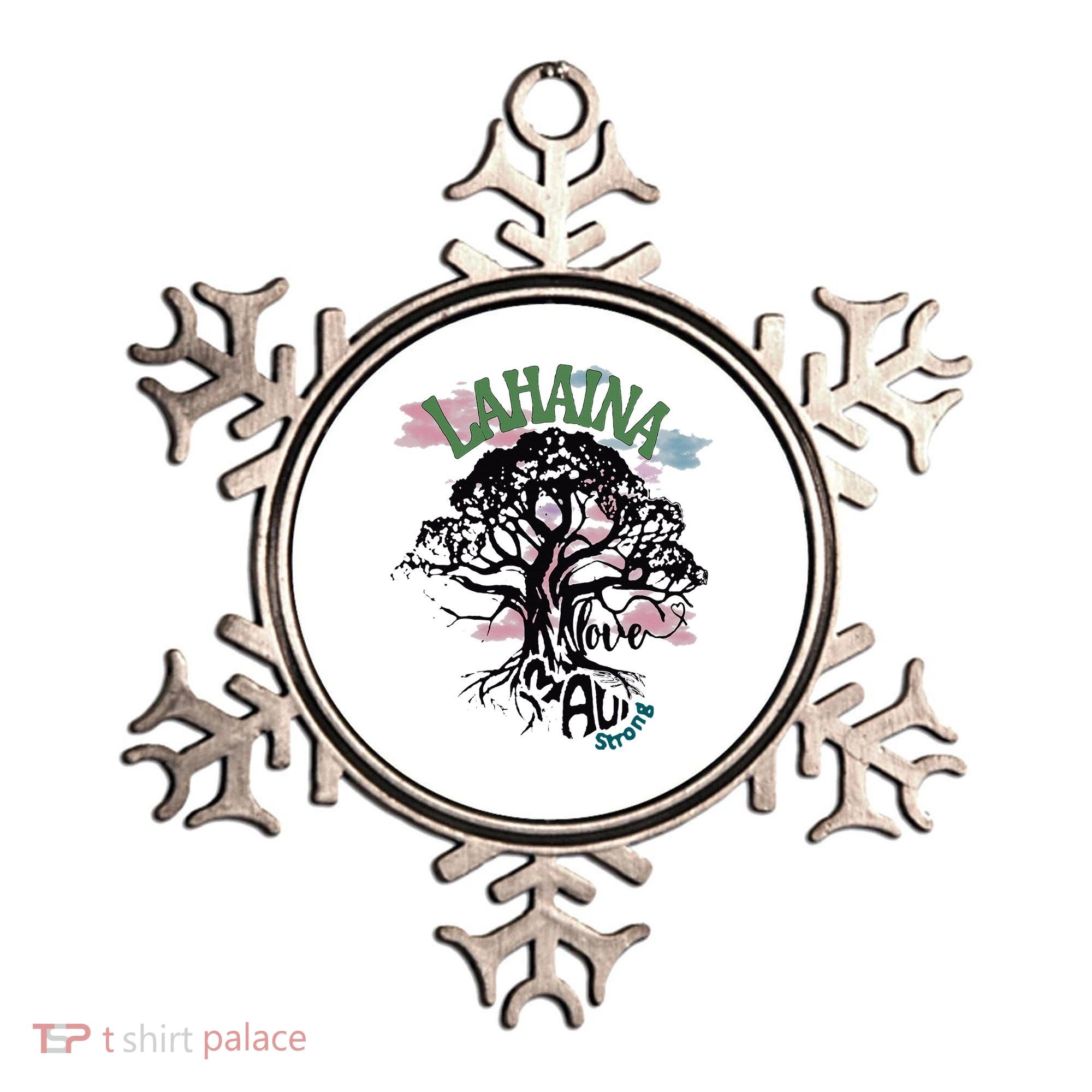 Retro Lahaina Strong Love Maui Support Hawaii Trees Ornament