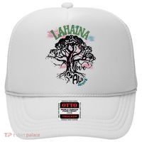 Retro Lahaina Strong Love Maui Support Hawaii Trees Hat thumb 0