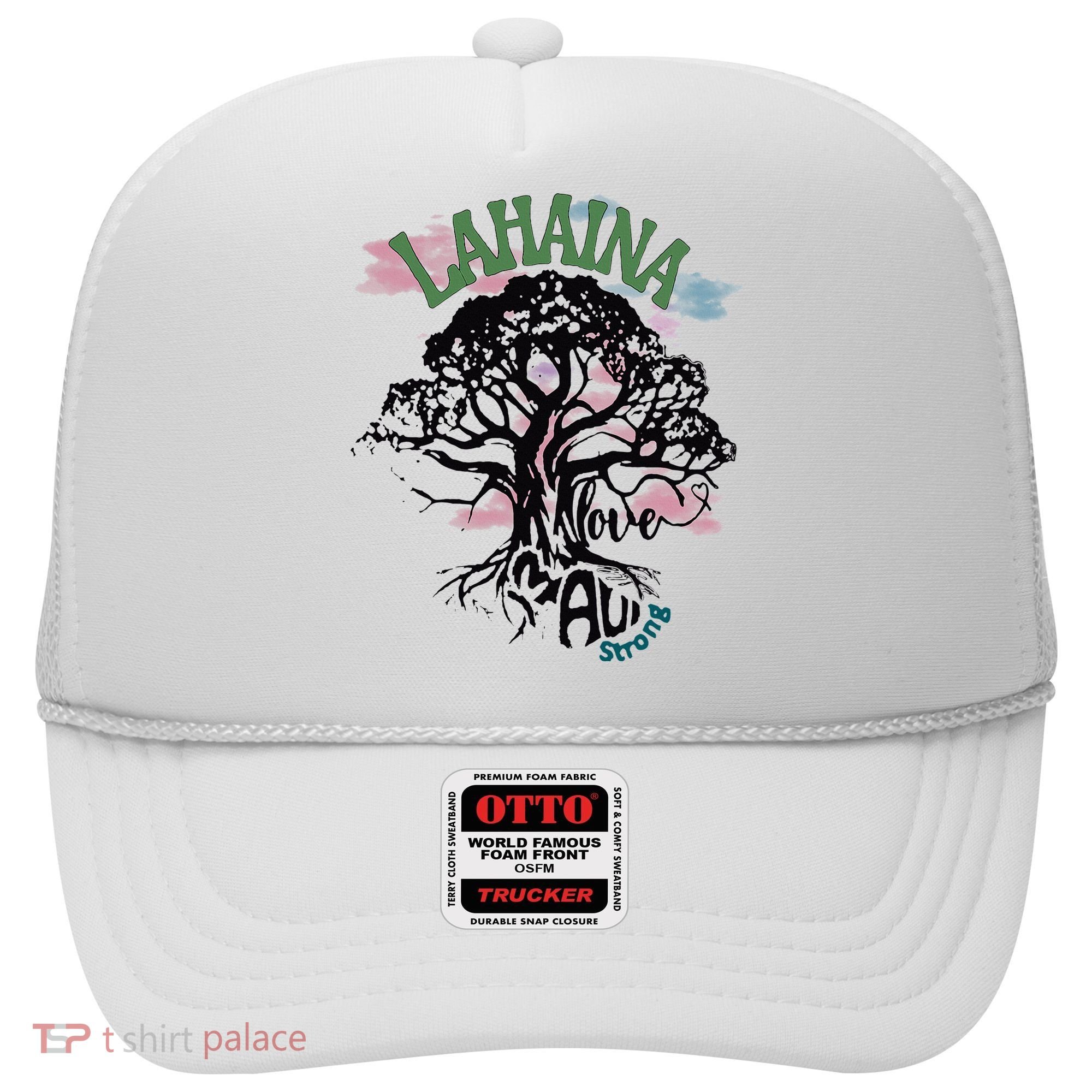 Retro Lahaina Strong Love Maui Support Hawaii Trees Hat