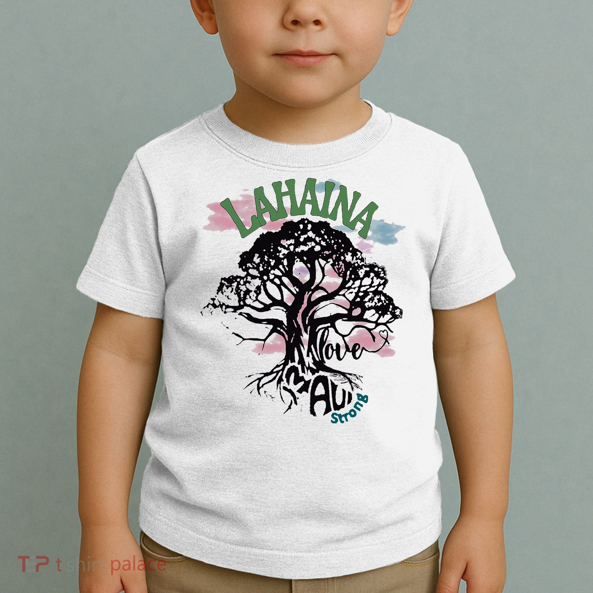 Retro Lahaina Strong Love Maui Support Hawaii Trees Toddler T-Shirt