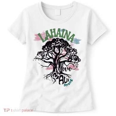 Retro Lahaina Strong Love Maui Support Hawaii Trees Women's T-Shirt