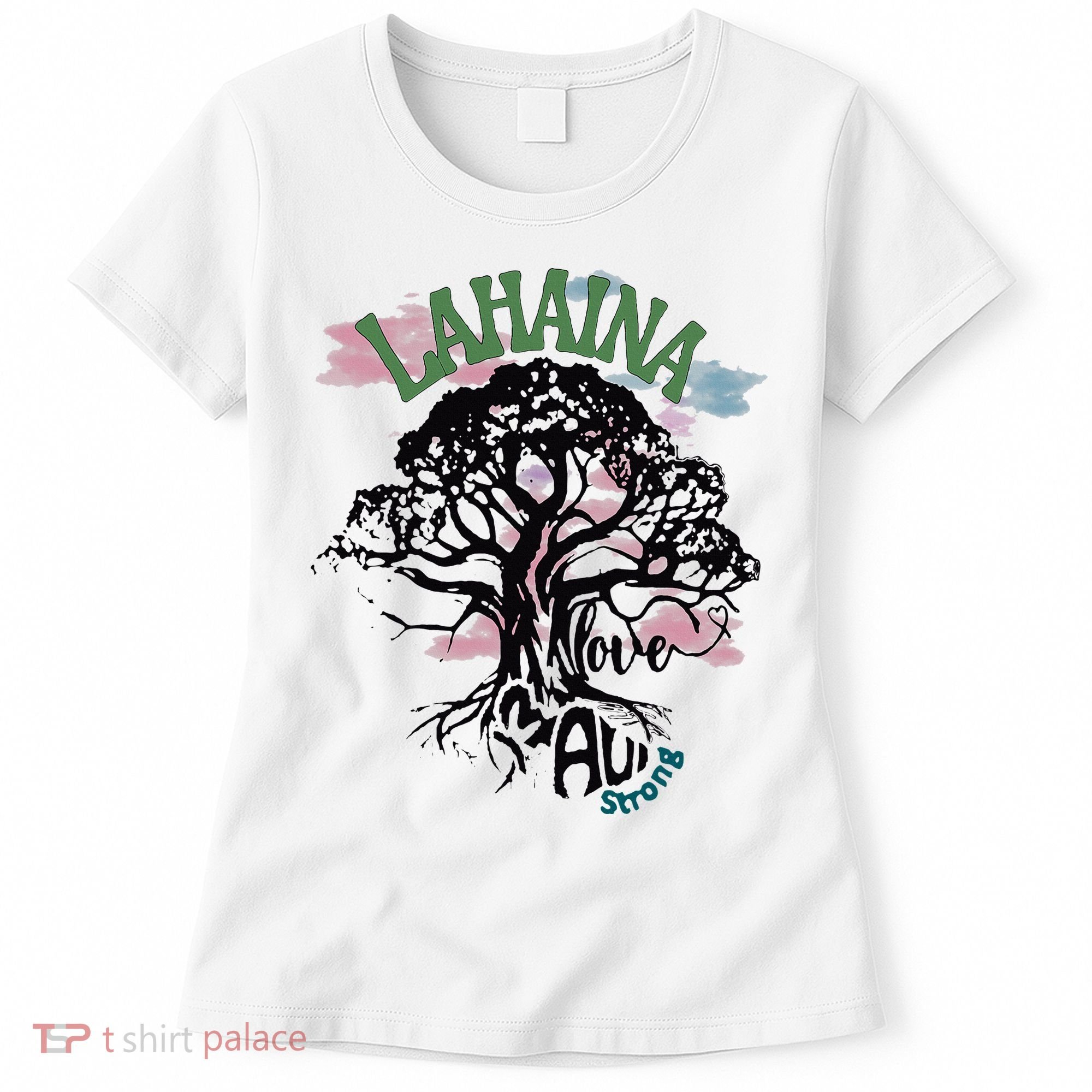 Retro Lahaina Strong Love Maui Support Hawaii Trees Women's T-Shirt