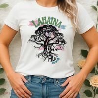 Retro Lahaina Strong Love Maui Support Hawaii Trees Women's T-Shirt thumb 2