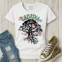 Retro Lahaina Strong Love Maui Support Hawaii Trees Women's T-Shirt thumb 3