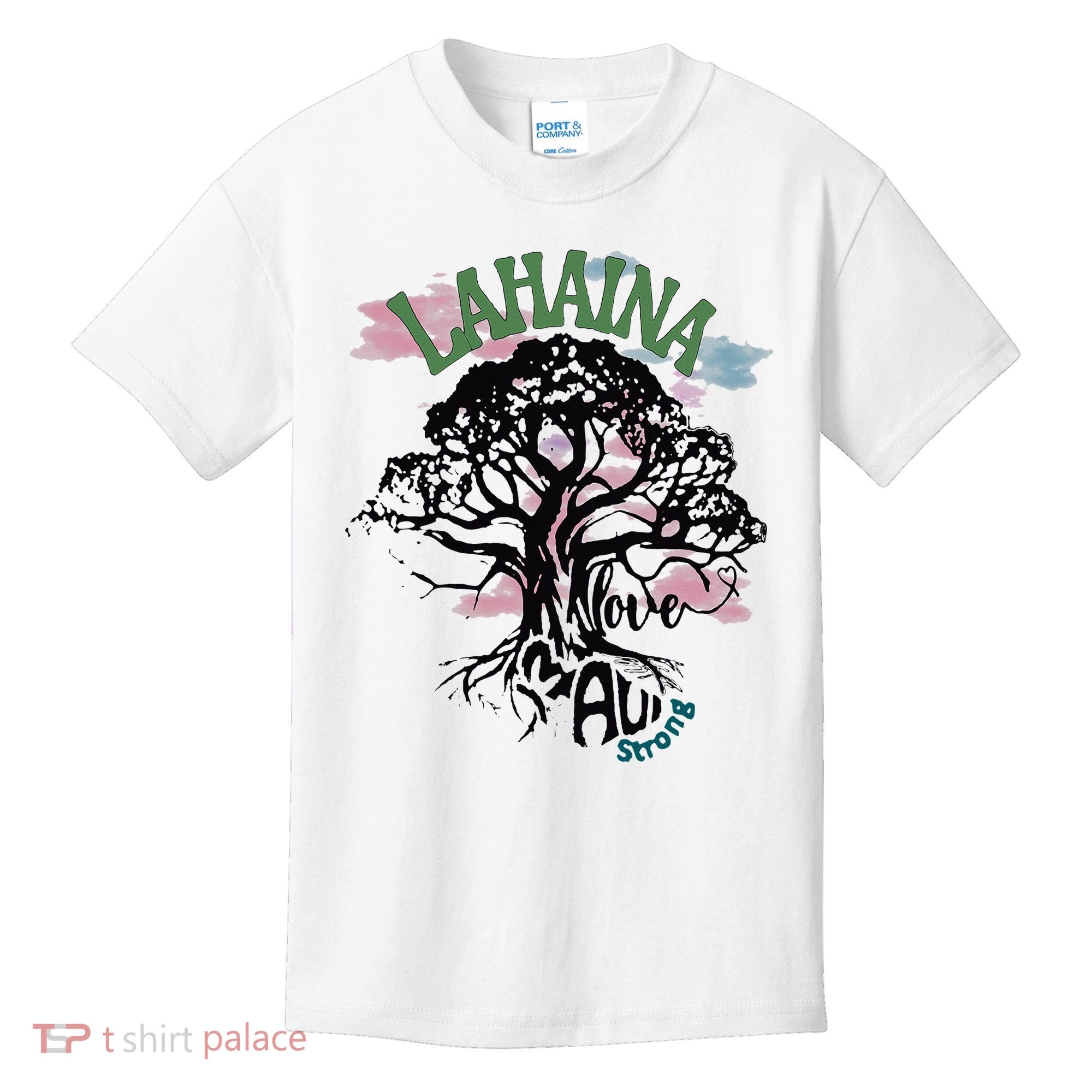 Retro Lahaina Strong Love Maui Support Hawaii Trees Kids T-Shirt