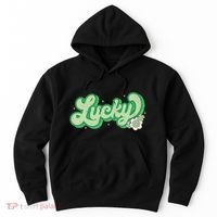 Retro Lucky St Patricks Day Irish Clover Hoodie thumb 0