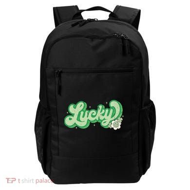 Retro Lucky St Patricks Day Irish Clover Backpack