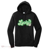 Retro Lucky St Patricks Day Irish Clover Women's Hoodie thumb 0
