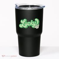 Retro Lucky St Patricks Day Irish Clover Tumbler thumb 0