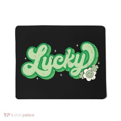 Retro Lucky St Patricks Day Irish Clover Mousepad