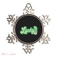 Retro Lucky St Patricks Day Irish Clover Ornament thumb 0