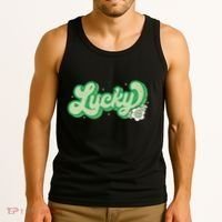 Retro Lucky St Patricks Day Irish Clover Tank Top thumb 3