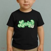Retro Lucky St Patricks Day Irish Clover Toddler T-Shirt thumb 2