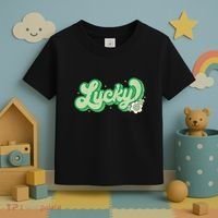 Retro Lucky St Patricks Day Irish Clover Toddler T-Shirt thumb 3
