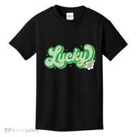 Retro Lucky St Patricks Day Irish Clover Kids T-Shirt thumb 0