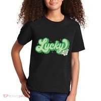 Retro Lucky St Patricks Day Irish Clover Kids T-Shirt thumb 2