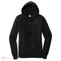 Rescue Love Smiling Pit Bull Pittie Pitbull Mom Dog Lover Great Gift Women's Hoodie thumb 0
