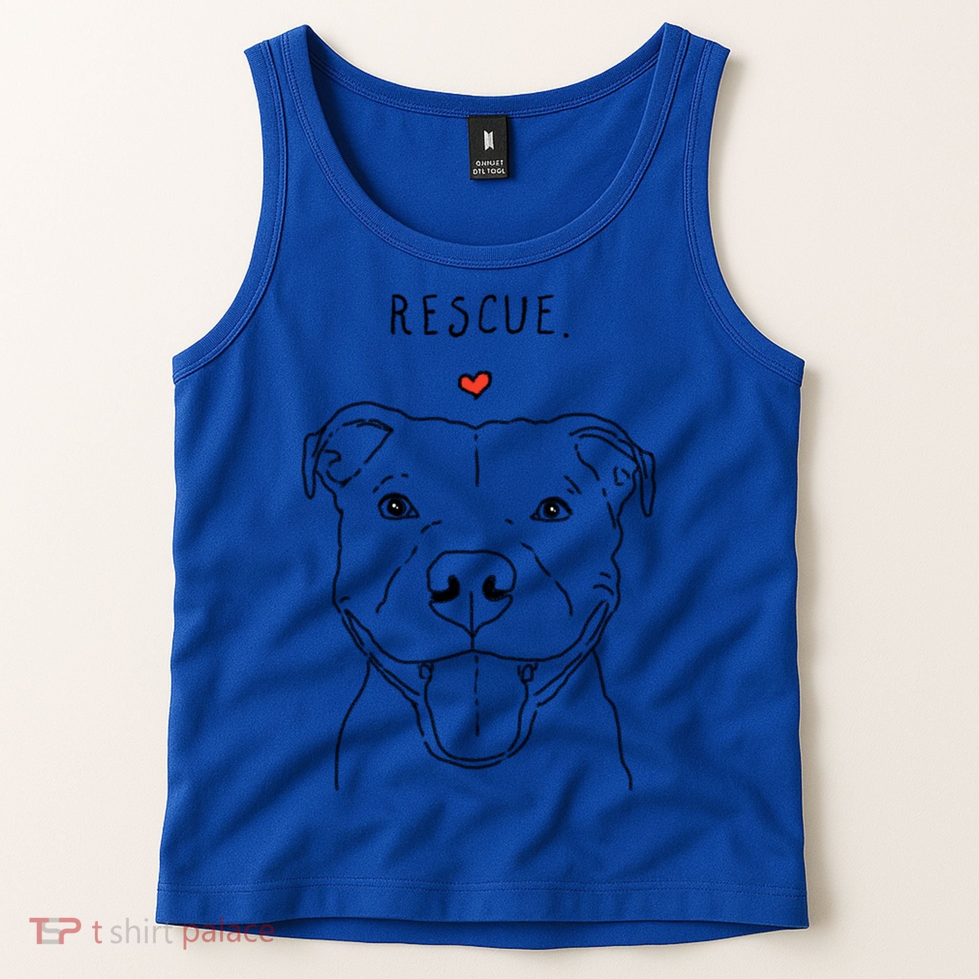 Rescue Love Smiling Pit Bull Pittie Pitbull Mom Dog Lover Great Gift Tank Top