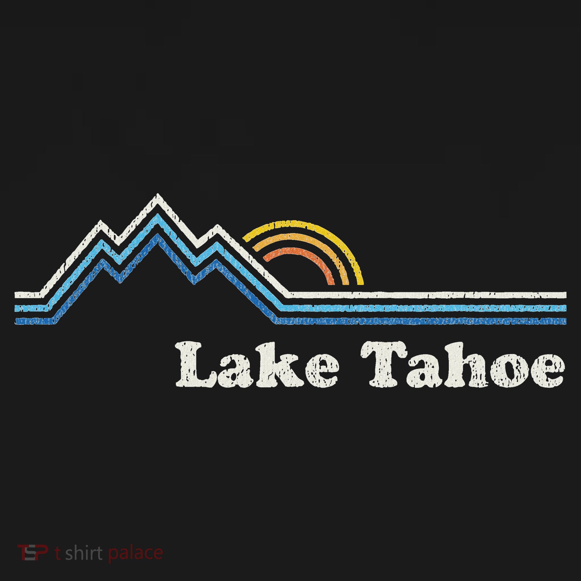 Retro Lake Tahoe California Vintage Sunrise Mountain T-Shirt