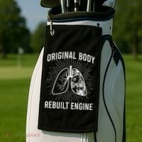 Rebuilt Lung Transplant Survivor Lung Transplant Recovery Golf Towel thumb 2