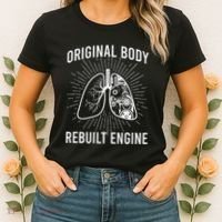 Rebuilt Lung Transplant Survivor Lung Transplant Recovery Women's T-Shirt thumb 2