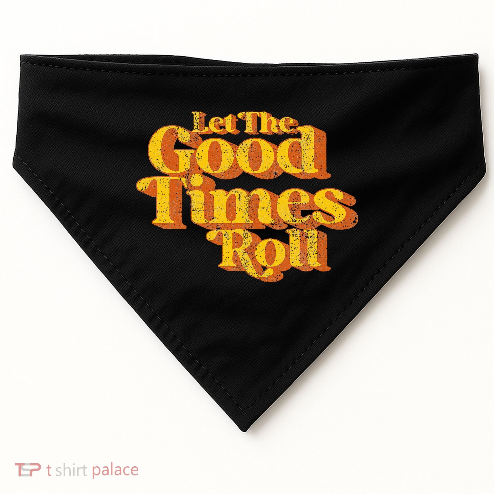 Retro Let The Good Times Roll USA-Made Doggie Bandana