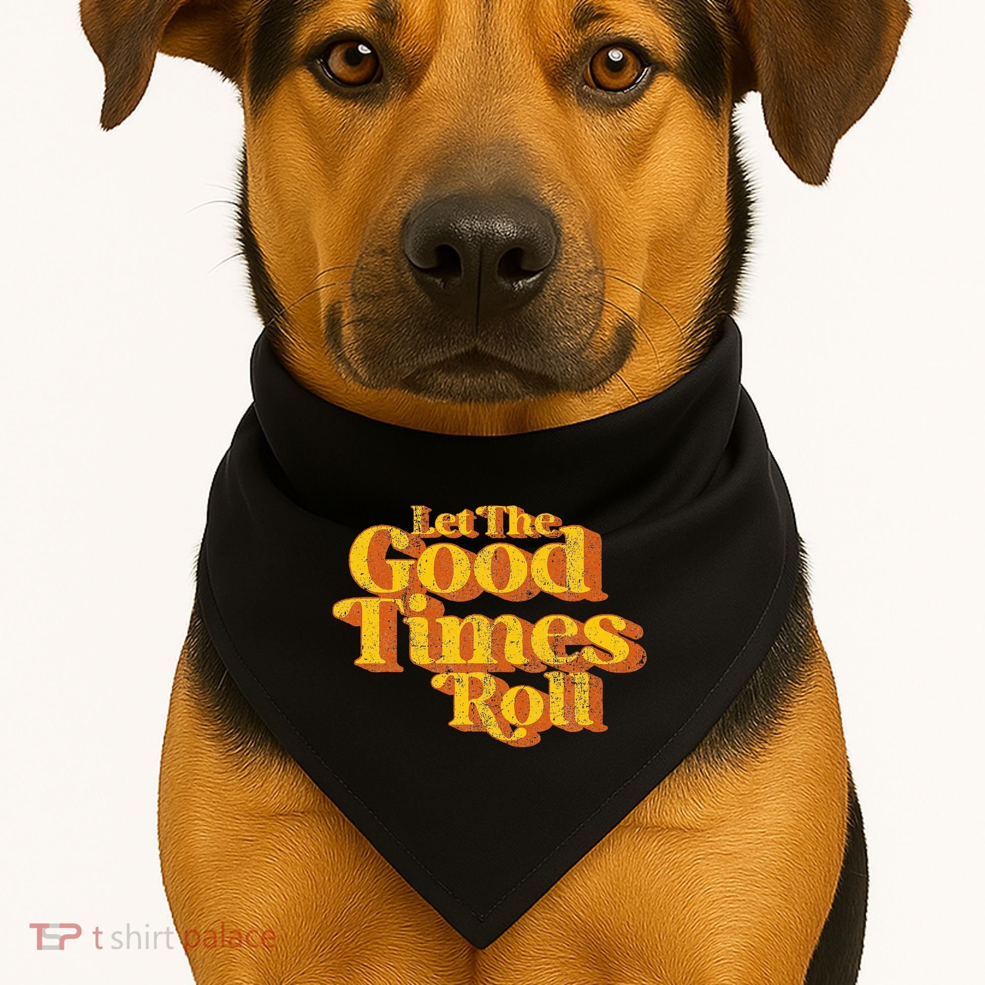 Retro Let The Good Times Roll USA-Made Doggie Bandana