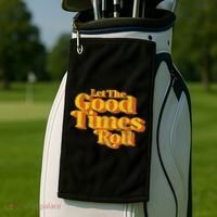 Retro Let The Good Times Roll Golf Towel thumb 2