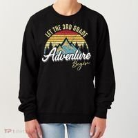 Retro Let the 3rd Grade Adventure Begin Fourth Grade Teacher Women's Sweatshirt thumb 0