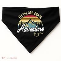 Retro Let the 3rd Grade Adventure Begin Fourth Grade Teacher USA-Made Doggie Bandana thumb 0