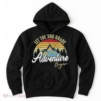 Retro Let the 3rd Grade Adventure Begin Fourth Grade Teacher Hoodie thumb 0