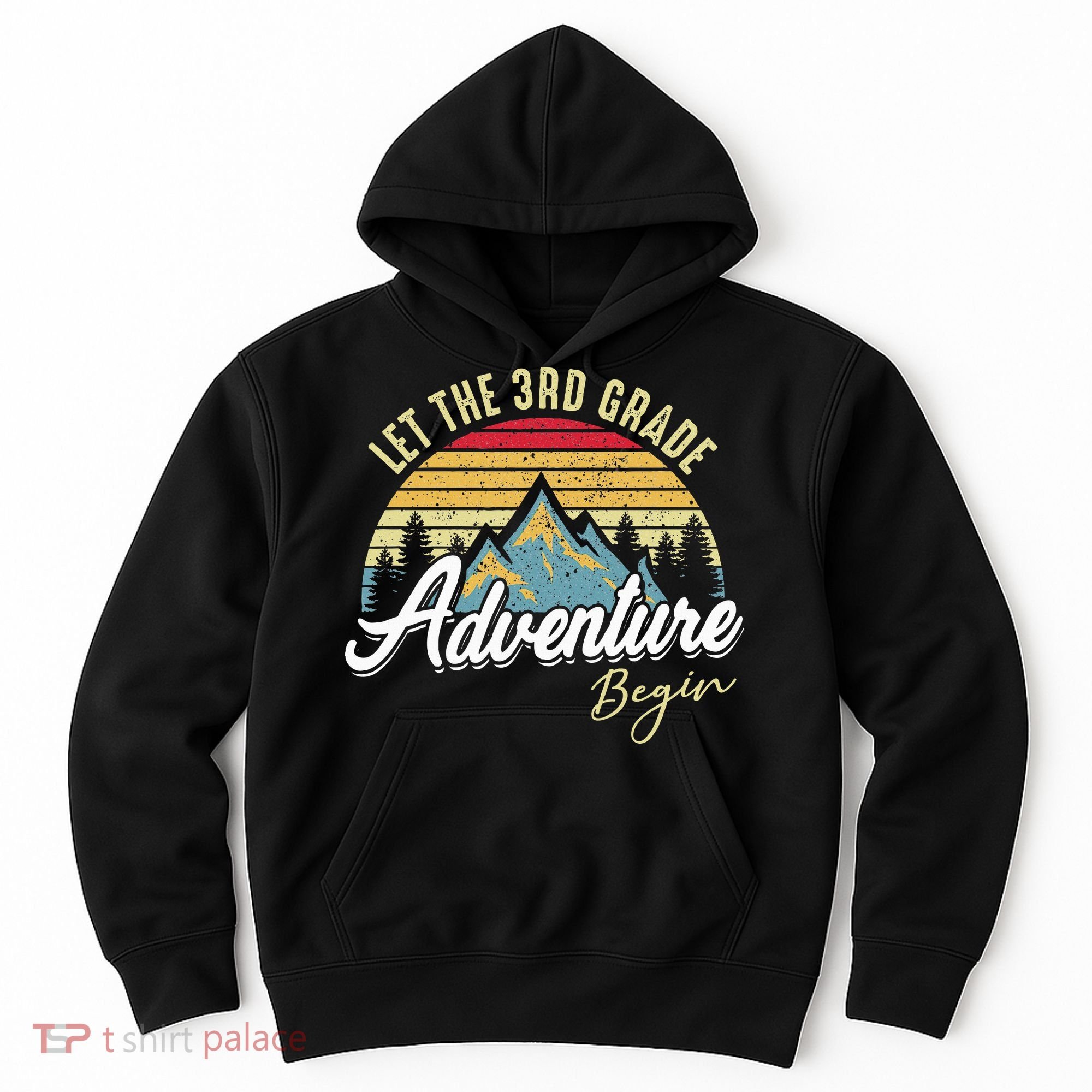 Retro Let the 3rd Grade Adventure Begin Fourth Grade Teacher Hoodie