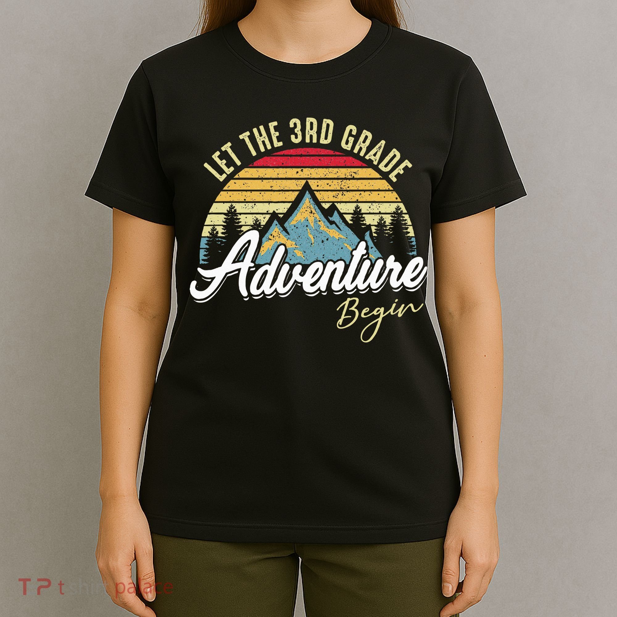 Retro Let the 3rd Grade Adventure Begin Fourth Grade Teacher T-Shirt