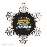 Retro Let the 3rd Grade Adventure Begin Fourth Grade Teacher Ornament thumb 0