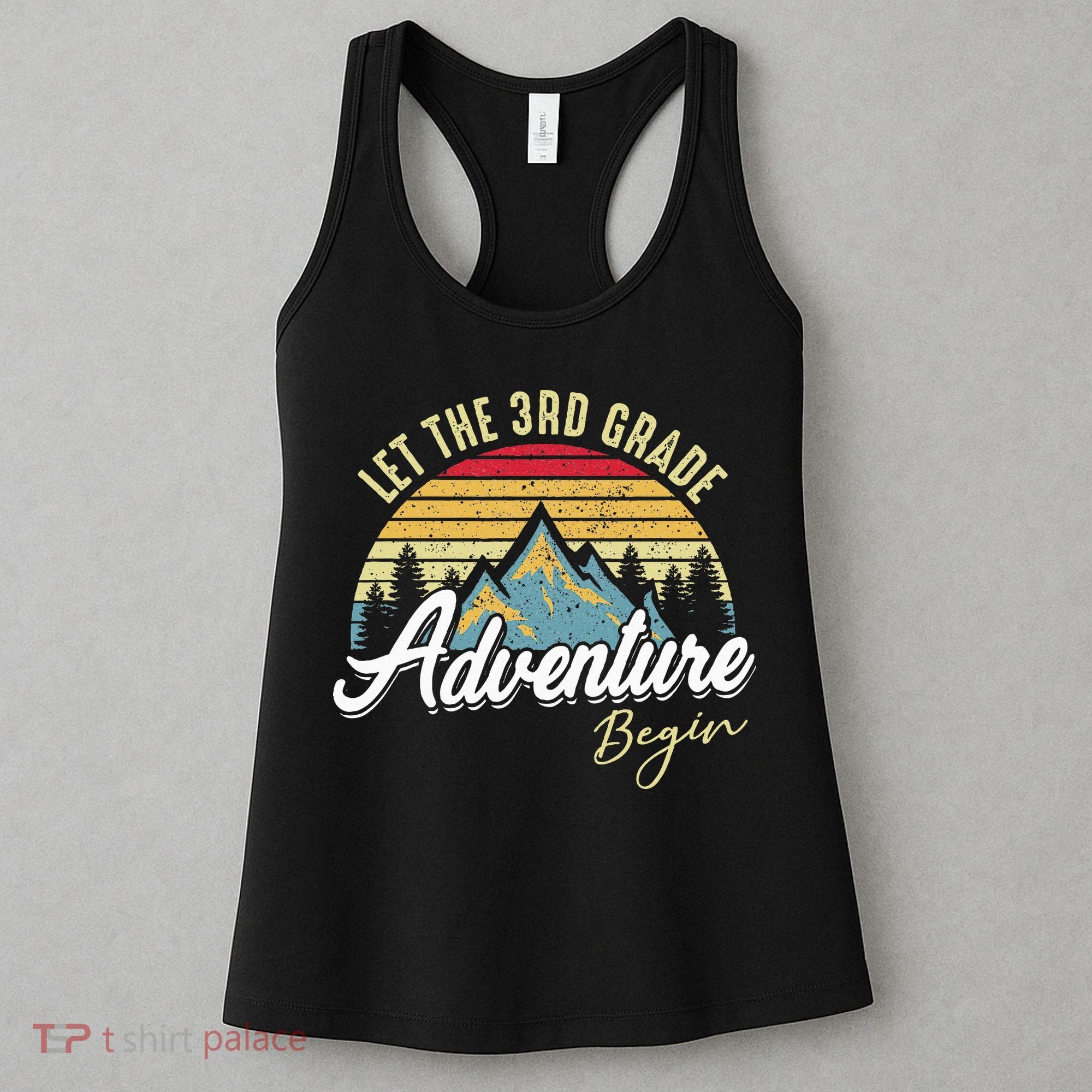 Retro Let the 3rd Grade Adventure Begin Fourth Grade Teacher Women's Tank Top