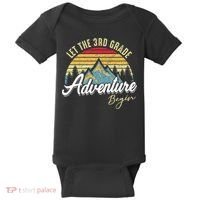 Retro Let the 3rd Grade Adventure Begin Fourth Grade Teacher Baby Bodysuit thumb 0