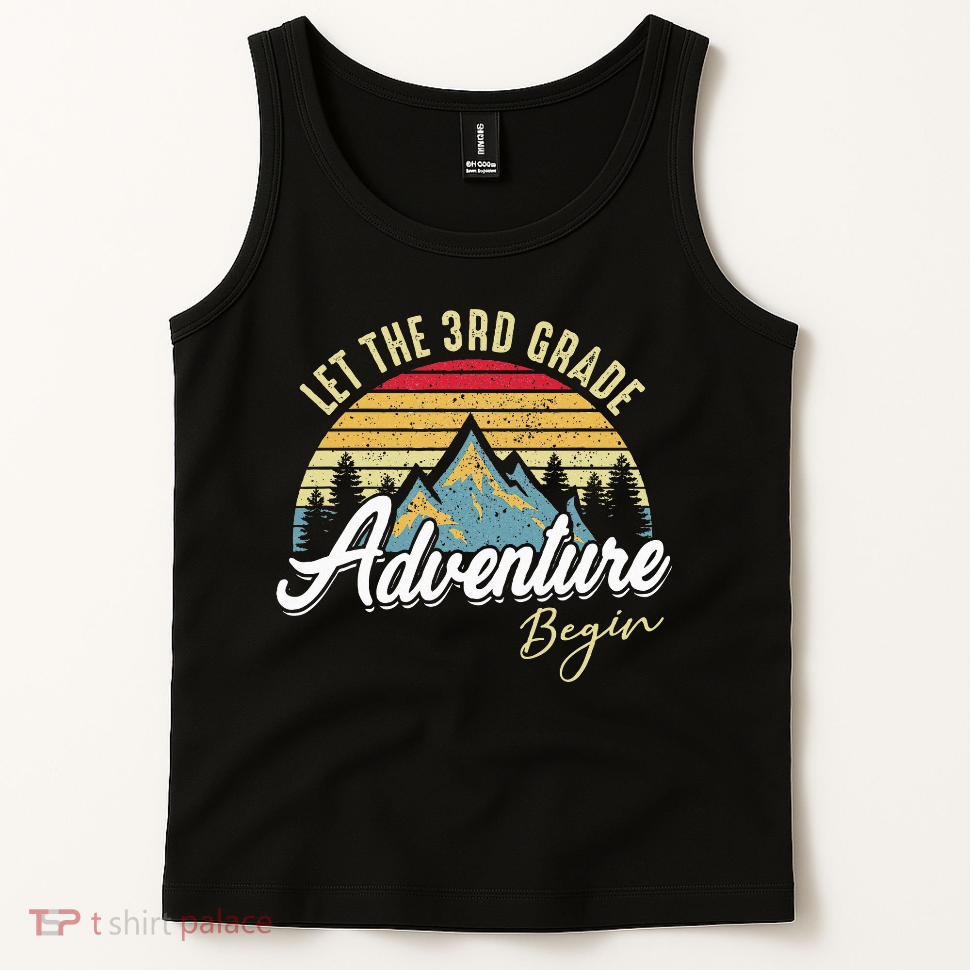 Retro Let the 3rd Grade Adventure Begin Fourth Grade Teacher Tank Top
